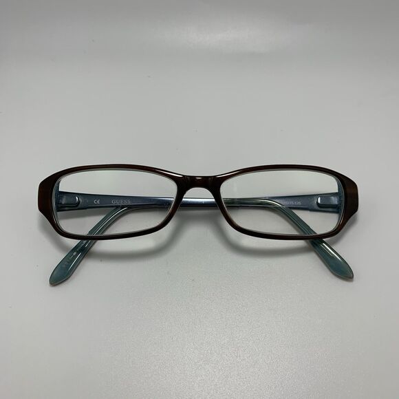 GUESS GU2203 BRNBL Brown Blue Eyeglasses Glasses Frames Only - Regtangle - Picture 1 of 10